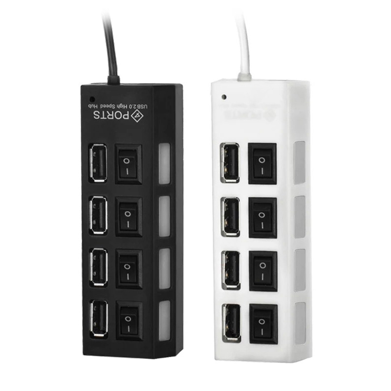 هاب USB چهار پورت کلیددار مدل Hi-Speed