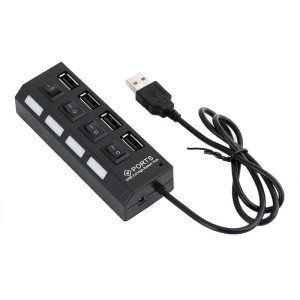 هاب USB چهار پورت کلیددار مدل Hi-Speed