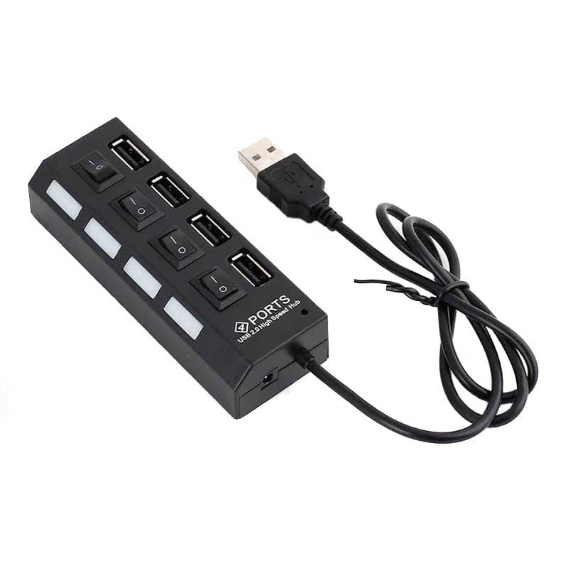 هاب USB چهار پورت کلیددار مدل Hi-Speed