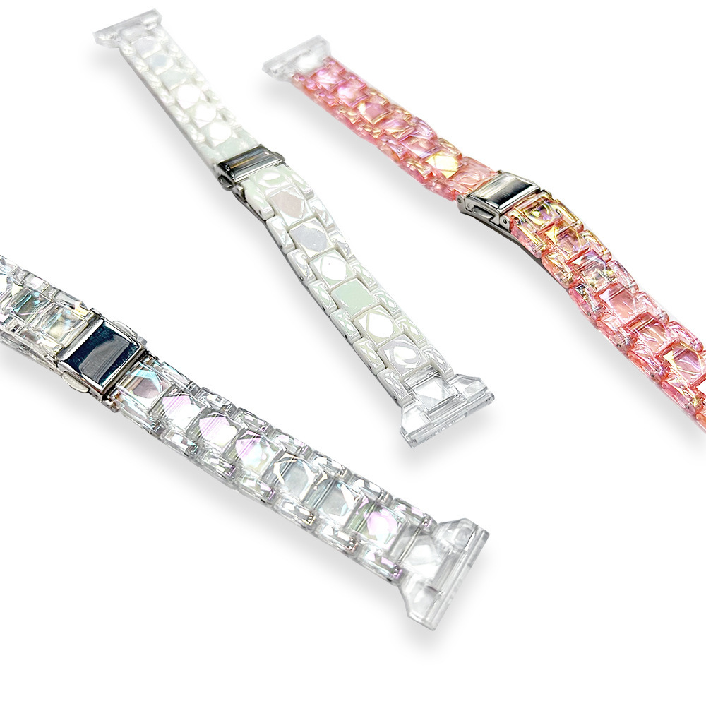 بند ساعت زنانه هولوگرامی براق و مدرن