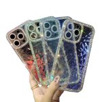 قاب موبایل شفاف دور نگین طرح الماس