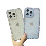 قاب موبایل شفاف دور نگین طرح الماس