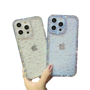 قاب موبایل شفاف دور نگین طرح الماس