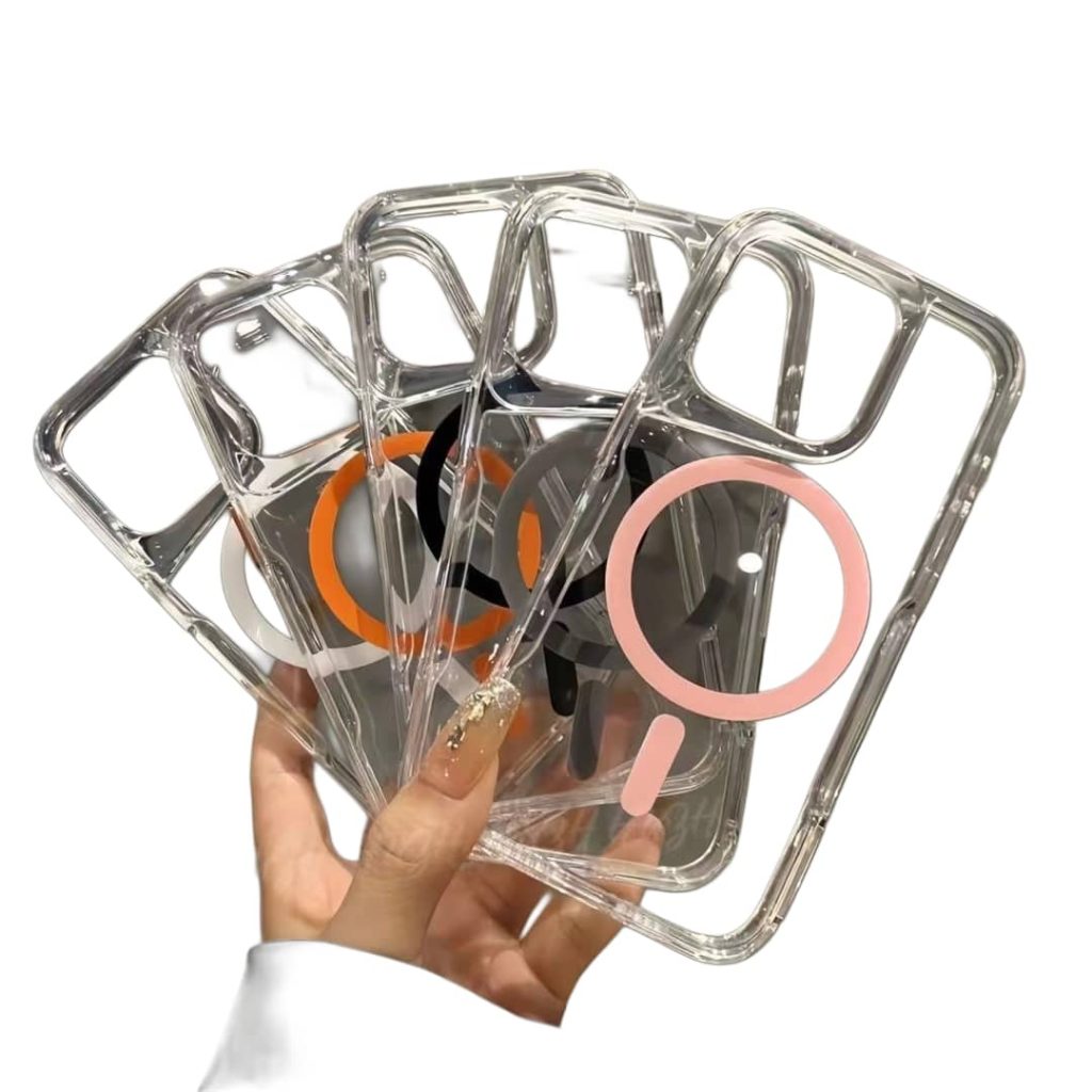 قاب موبایل شفاف آیفون مگ‌ سیف‌ دار