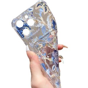 قاب موبایل گل گلی شفاف