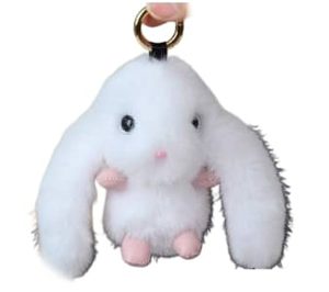 آویز عروسکی خرگوش پشمالو 5 آویز عروسکی خرگوش پشمالو