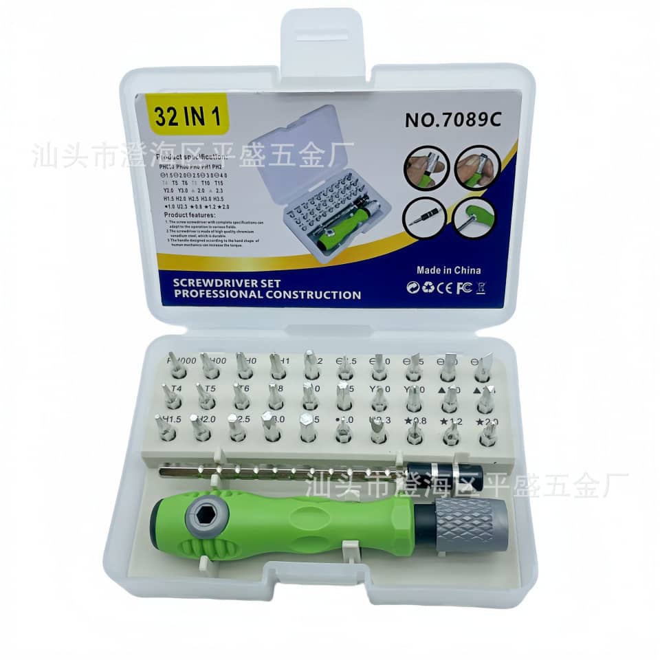 مجموعه پیچ‌گوشتی حرفه‌ای ۳۲ عددی مدل 7089C